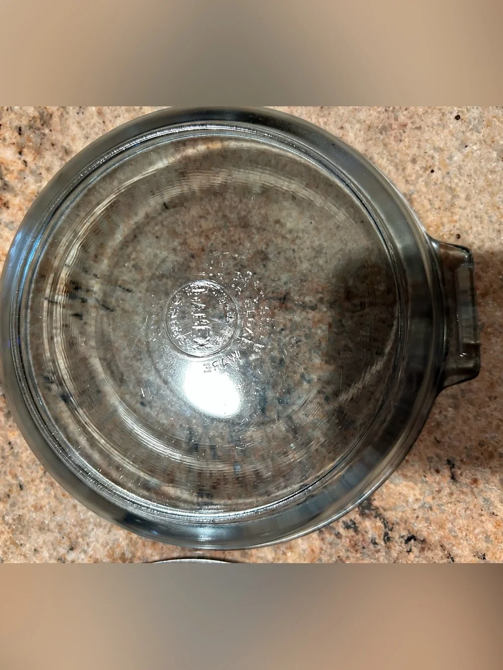 Pyrex Flameware #817-B vintage 7”stovetop glass skillet (2) Borosilicate glass.